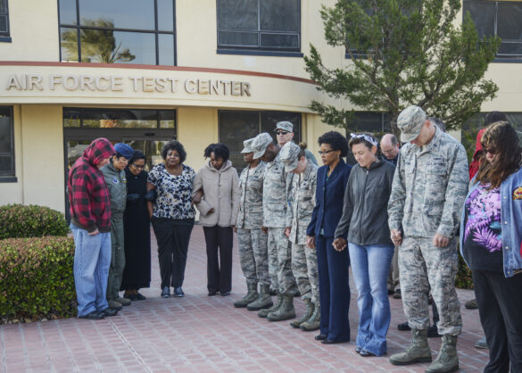 National Day of Prayer in front of Building